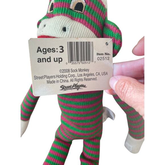 VINTAGE 2008 SOCK MONKEY THE ORIGINAL 19’ COLLECTIBLE RARE JUST HANGING AROUND - Picture 4 of 12